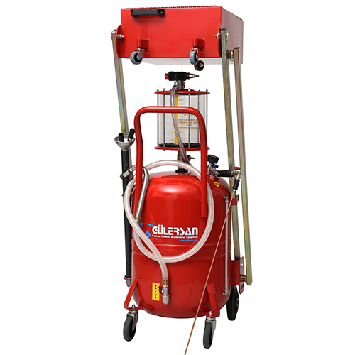 Air Operated Telescopic Drip Tray Oil Suction Pump with Glass Scale 80 Lt - 6650