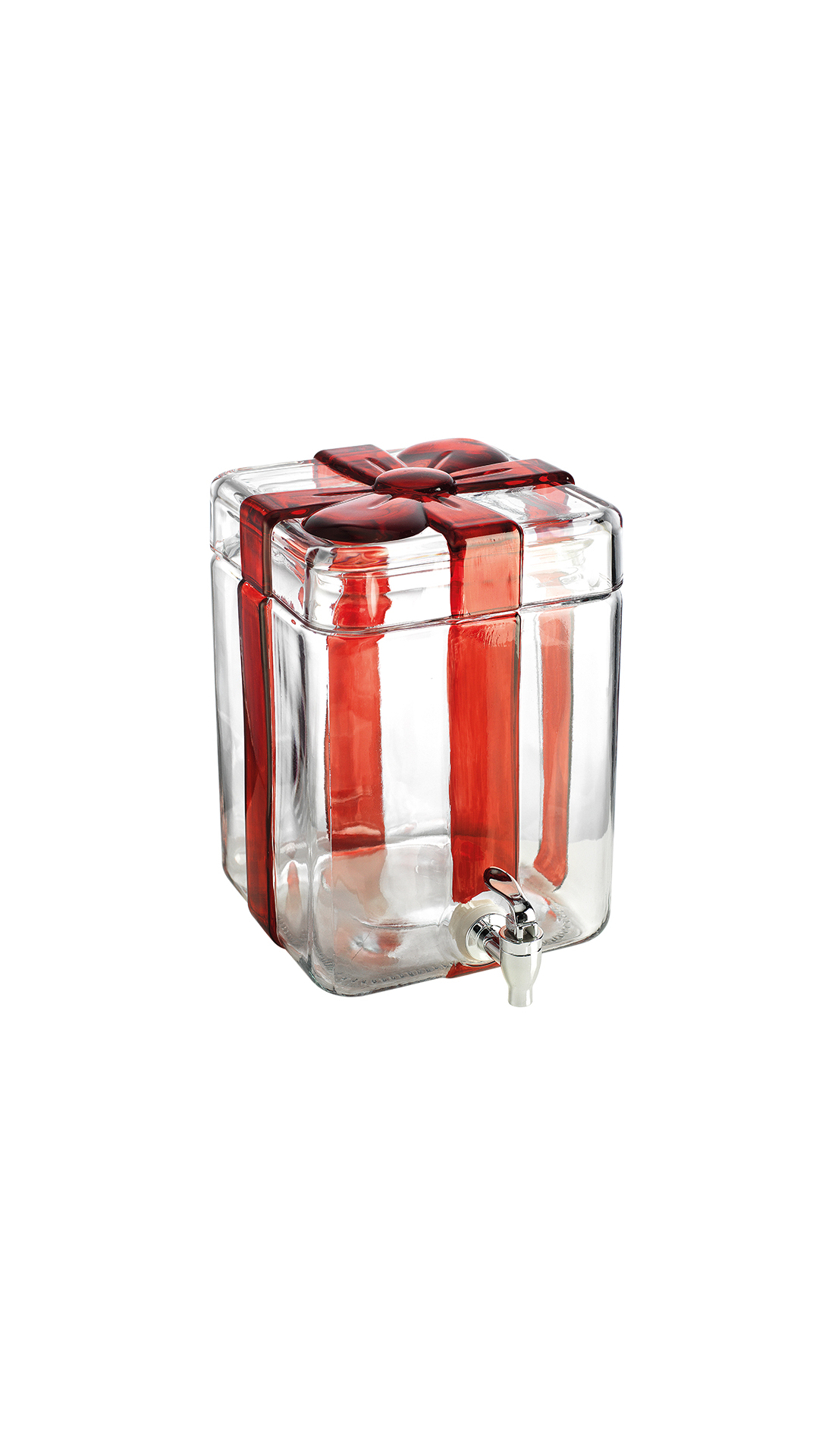 Glass Beverage Dispenser with Spigot for Juice Lemonade and Party Drinks