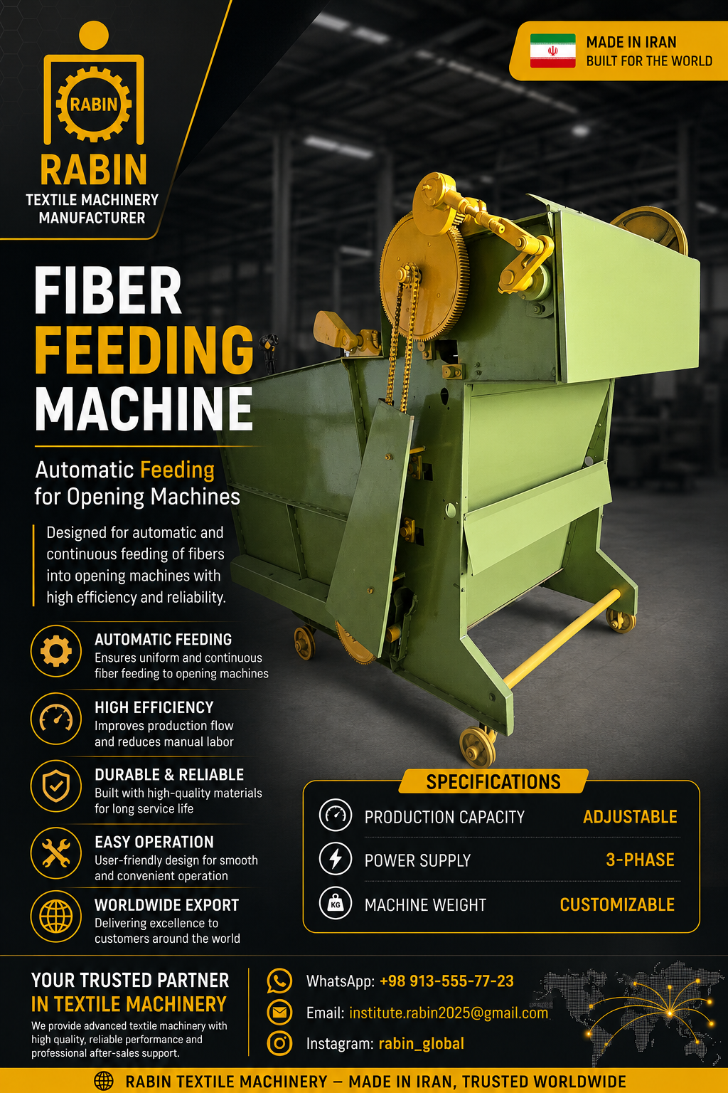 Automatic Fiber Hopper Feeder Machine